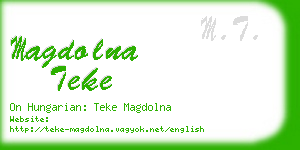 magdolna teke business card